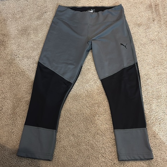 Women’s Puma Grey/Black Color-Block Leggings Size XL - Picture 6 of 10